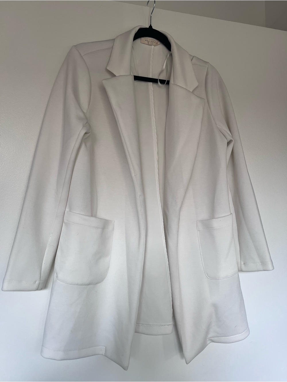 MELLODAY Cream Open-Front Blazer Jacket